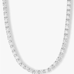 Melinda Maria Grand Slam Tennis Necklace
Silver|White Diamondettes
